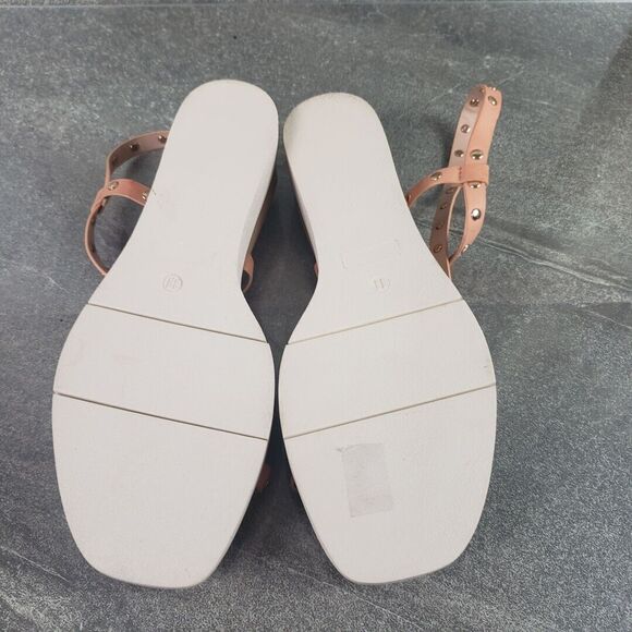 Journee Collection Platform Sandals sz 11 Pink Leather Wedge Cushioned Shoes - Picture 7 of 12